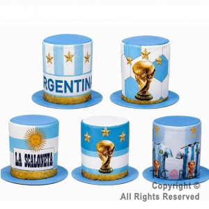 SOMBRERO GALERA ARGENTINA MUNDIAL DISE�OS SURTIDOS x 5